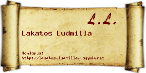 Lakatos Ludmilla névjegykártya